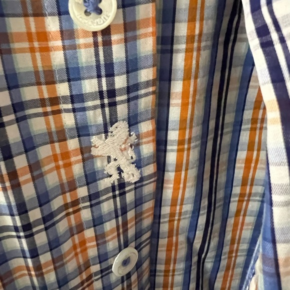 Bugatchi Plaid Shirt - Blue and Orange - Picture 4 of 8